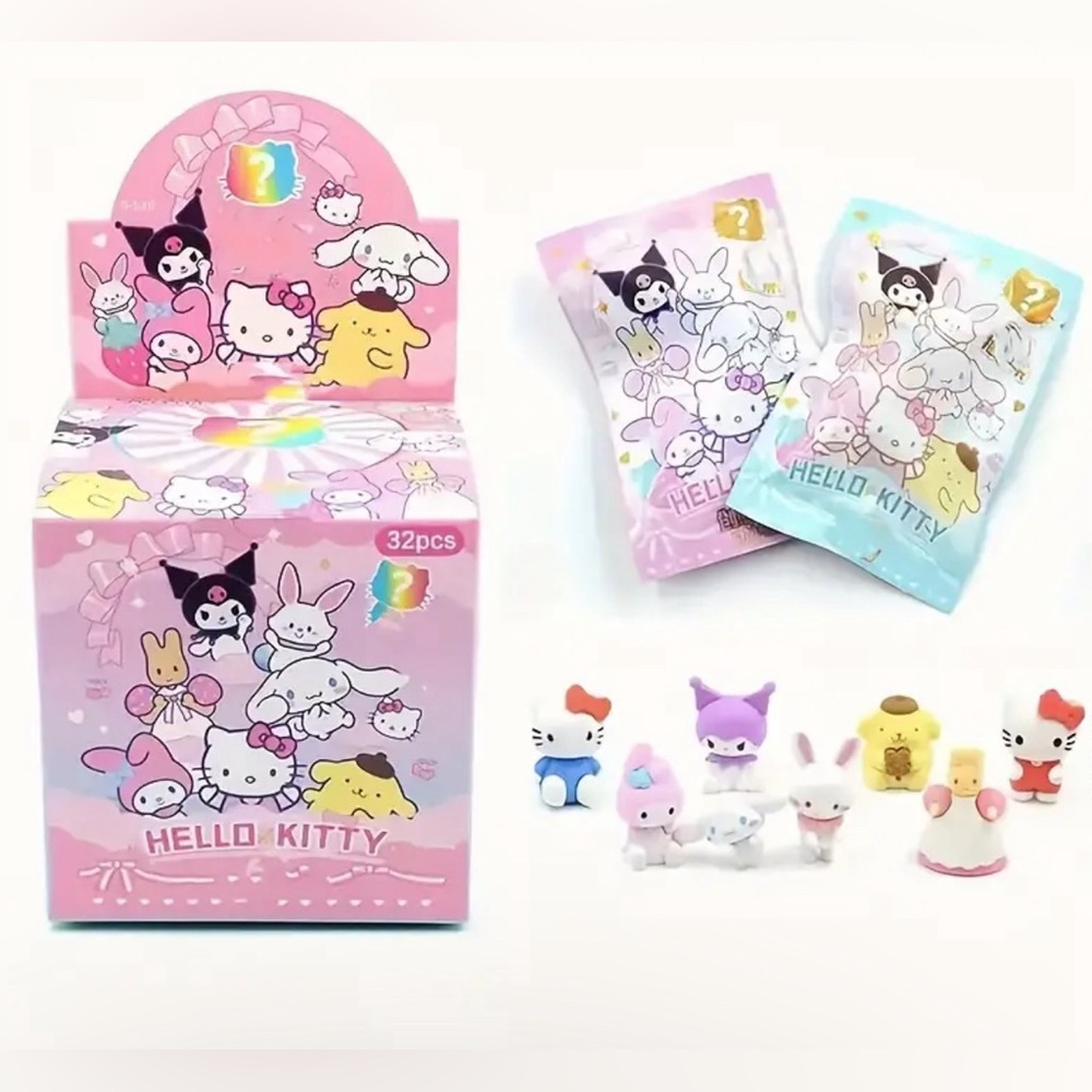 Set of Three 3D Sanrio Erasers Blind Bags